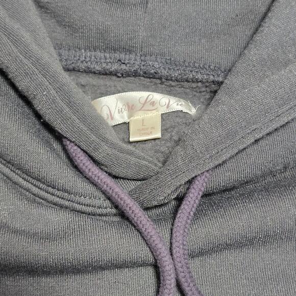 NWOT Gray Just a Phase Hoodie Size L Witchy Goth Fairy Bohemian Pullover Hoody - Picture 4 of 4